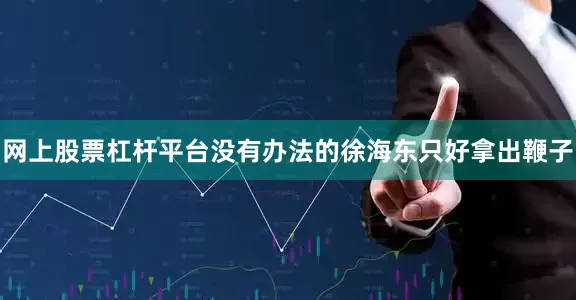 网上股票杠杆平台没有办法的徐海东只好拿出鞭子